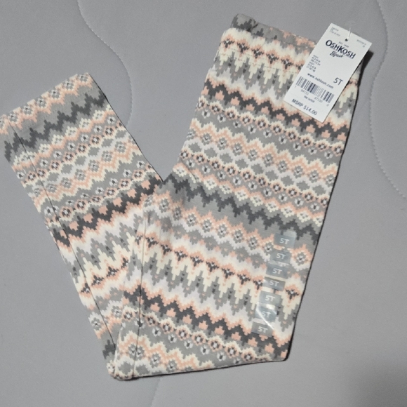 OshKosh B'gosh Zigzag Patterned Leggings 5T - Picture 1 of 2